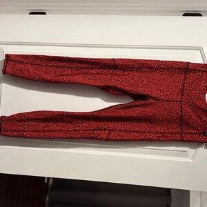 Fabletics Red Patterned Leggings